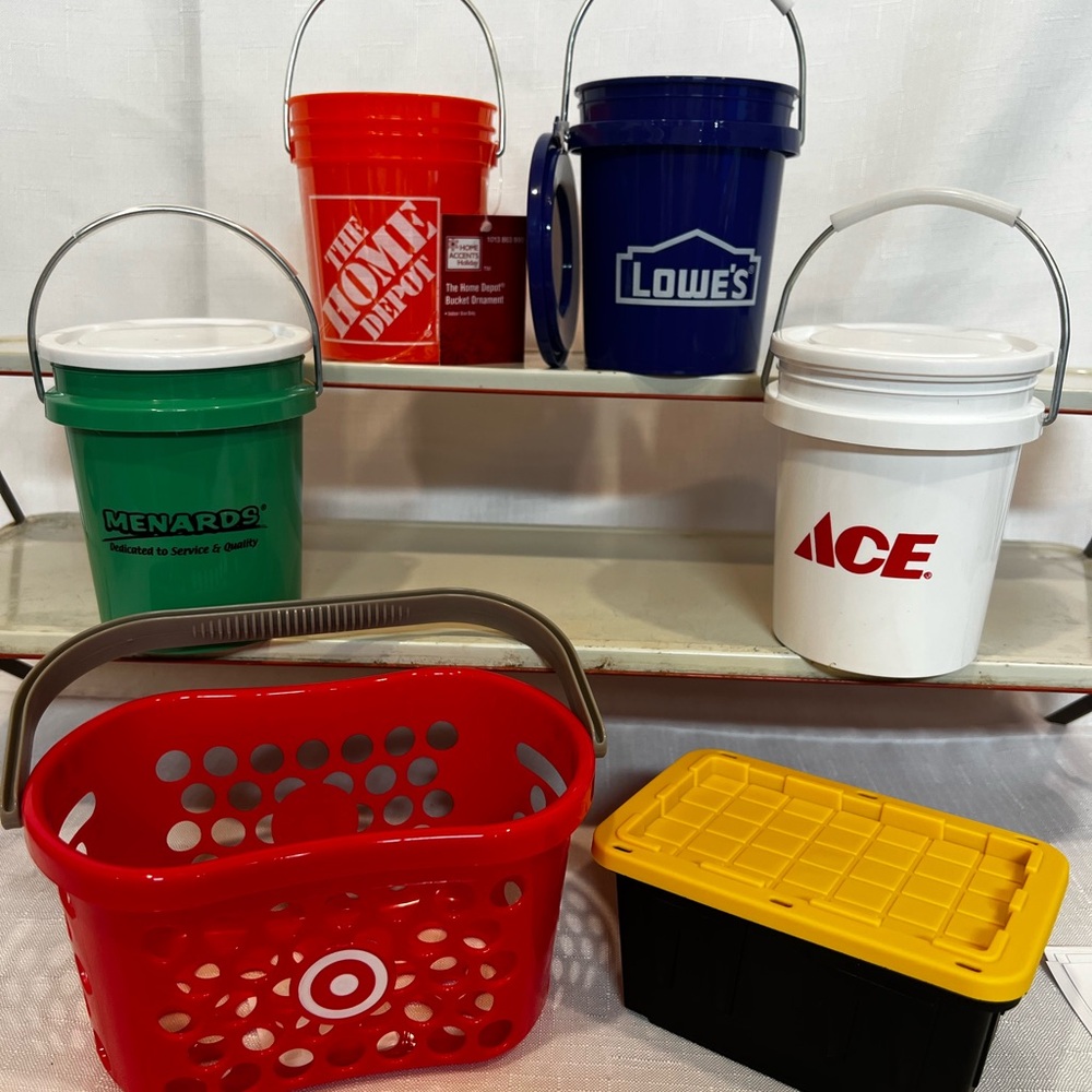 Home Depot Menards Ace Target Basket Lowe’s Mini Bucket Ornaments Teeny Tote